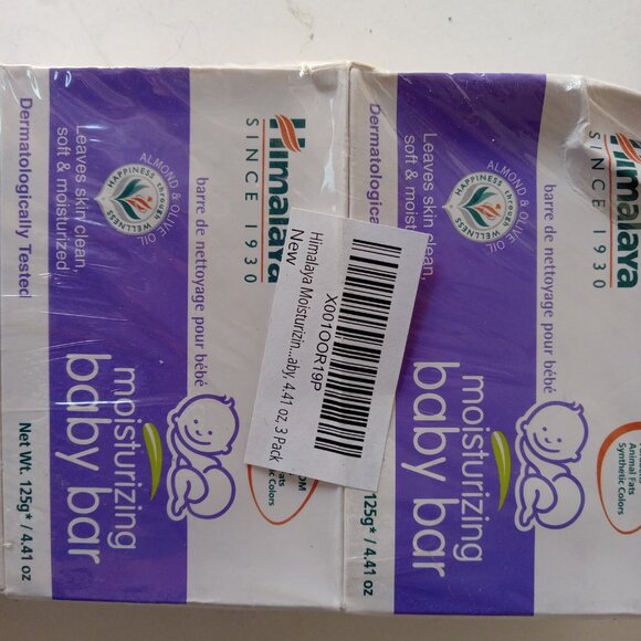 3 Pack Himalaya Moisturizing Baby Bar Soap Almond & Olive Oil 4.41 oz 125 g New - Picture 3 of 10